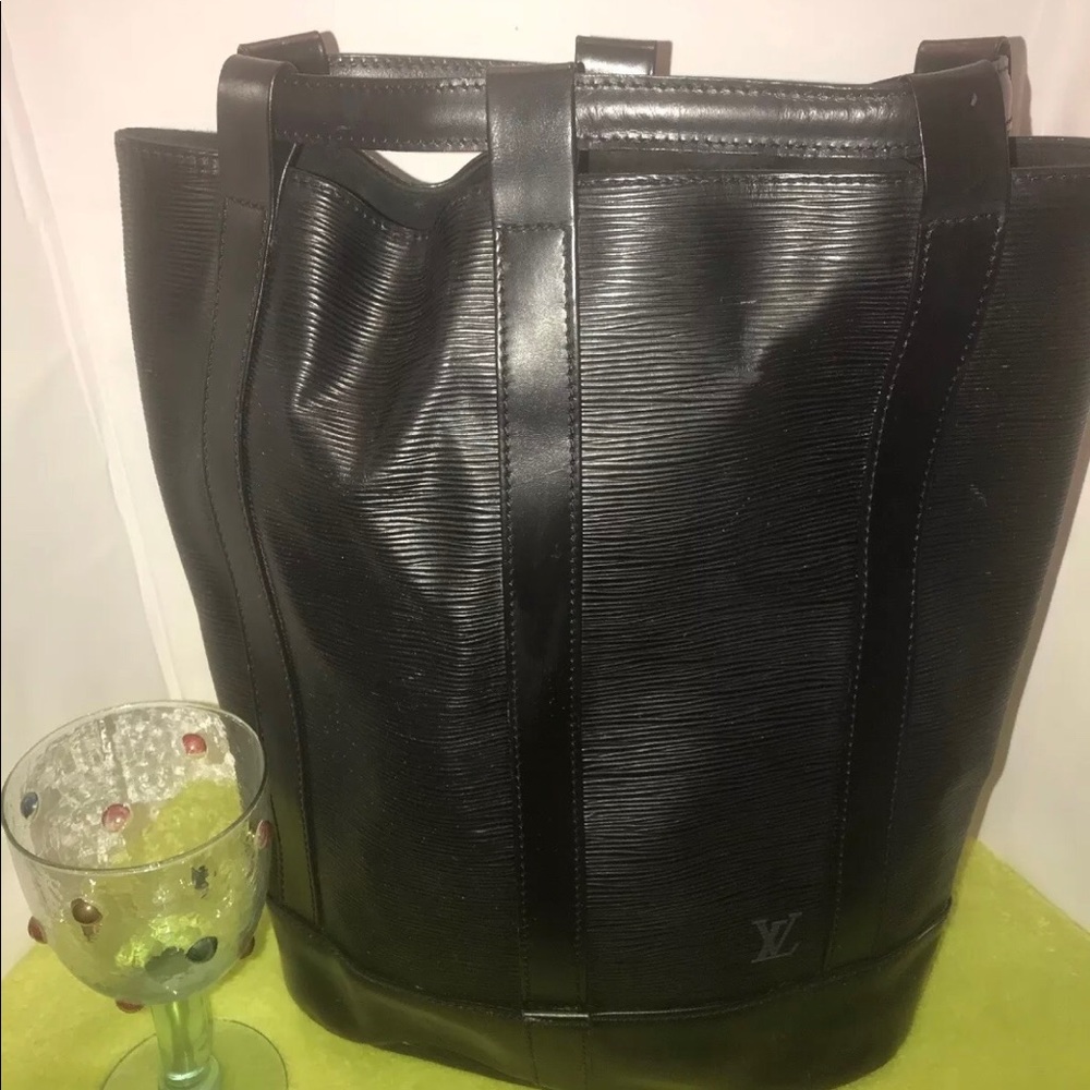 Louis Vuitton Randonnee Handbag Epi Leather GM